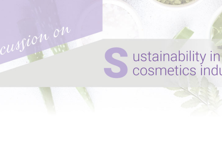 Panel di esperti sull'industria cosmetica, discutendo di sostenibilità e regolamentazione, con focus su pratiche etiche e innovative